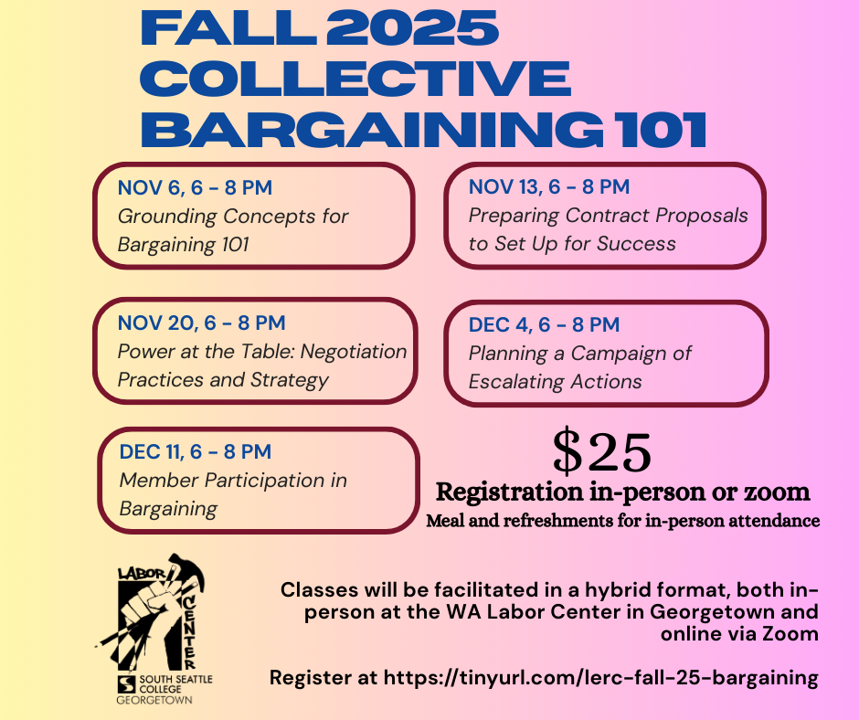 Collective Bargaining for Workplace Power (Bargaining 101) – Washington ...